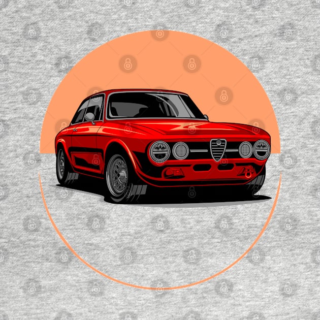 Red alfa romeo giulia classic by aredie19